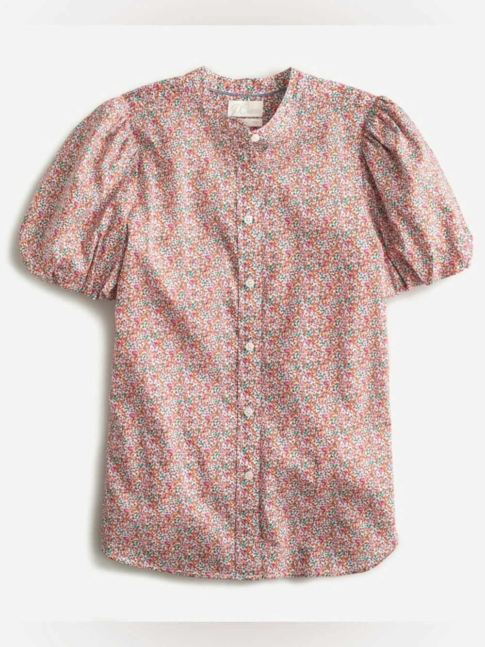 J.Crew Eloise Floral Liberty Fabric Puff Sleeve Button Down Blouse